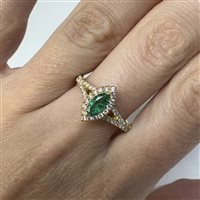 Ringe Crivelli Dame in Gelbgold Smeraldo 0.29 Ct 035-VR28988 - 035-VR28988